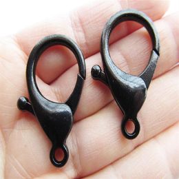 100pcs 35mmx24mm Large Heavy Good quality Antique Bronze Lobster Clasp Hooks Connector Charm Finding DIY Accessory288f