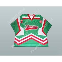 Custom MEXICO NATIONAL TEAM HOCKEY JERSEY ANY PLAYER OR NUMBER NEW Top Stitched S-M-L-XL-XXL-3XL-4XL-5XL-6XL