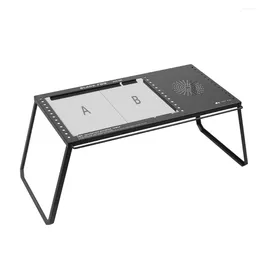 Camp Furniture Portable Camping Carbon Steel Table Unit Board Combination Folding Outdoor Picnic Dinner Desk Fishing Barbecue