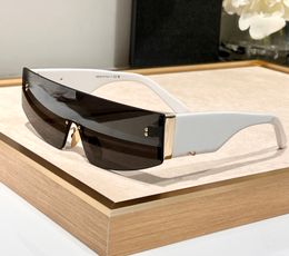 Shield Wrap Sunglasses White Black Frameless Women Men Designer Sunglasses Shades Sunnies Gafas de sol UV400 Eyewear with Box