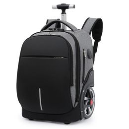 Inch School Trolley Backpack Bag For Teenagers Large Wheels Travel Wheeled On Trave Rolling Luggage Bags273E