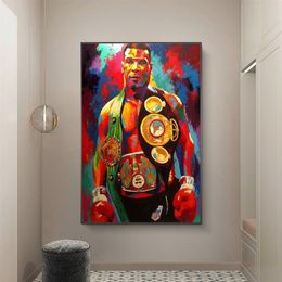 Street Graffiti art Poster Wall Art Decor Painting Print Canvas Art Boxing DHAMPION tyson Picture for Children's RoomHome Dec268H