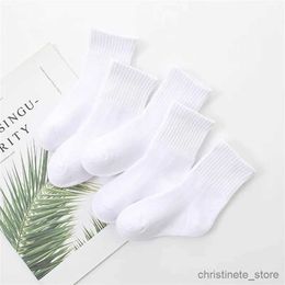 Kids Socks 5 Pair Spring Autumn Children Cotton Socks Girl Boy Baby White Black Grey Warm Soft For Winter 1-3-5-8-12 Year Kids Student Sock R231204