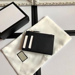 Top quality luxurys designers key wallets women real Leather square keychain wallet purse card holders mens with box274j