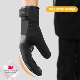 Five Fingers Gloves Winter Men Women Touch Cold Waterproof Male Outdoor Sports Warm Motorcycle Cycle Thermal Fleece Running Ski 231204