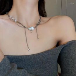 Choker Cloud Tassel Collar Chain For Women Beaded Neck Light Luxury Versatile Style Sweet Spicy Girl Necklace Does Not Fade