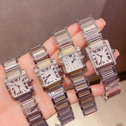 Women's Watches Watch Fashion Luxury Brand Elegant and Simple Quartz Waterproof French Square Tank Top 316L Stainless Steel Band 231204