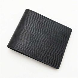 Wallets Men's Luxury with Designers Box Fashion Classic Card Holder Striped Texture Wallet 8 Styles Bi-Fold Men Short Small P3078