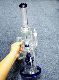 Coloured super glass bong 20Inches hookah tall heady thick water pipe inline perc dab oil rig bongs heavy big wax pink beaker pipes 12 LL