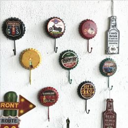 Christmas Decorations Hanger Hook Retro Metal Beer Bottle Cap Sign Wall Bar Pub Clue Decoration Decor 231204