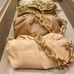 BottegvVeneta Bags Designer Bags High Edition Box Matching New Fashion Thick Chain Cloud Bag Genuine Leather Dumpling Bag Handheld One Shoulder Underarm Bag WN-R2V5