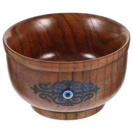 Bowls Decor Wood Bowl Practical Salad Mixing Delicate Tibet Style Household Wooden Container