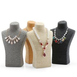 Fashion Necklace Stand Mannequin Display Jewellery Pendants Holder Jewellery Model Household Decoration Neck Bust Display Shelf213K