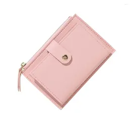 Card Holders Fashion Female Money Clips Case Short Wallets PU Leather Women Mini Hasp Coin Purse Multi-Cards Holder