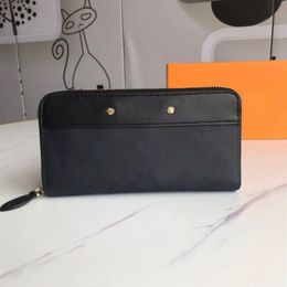 HIGH QUALITY ZIPPY long wallet woman leather zipper coin purses designer purse fashion card holder women clutches bag with box303d