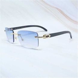 Luxury Brand Men Carter Glasses Wood Frames White Black Buffalo Horn Sunglass Fashion Buffs Wooden EyewearKajia New