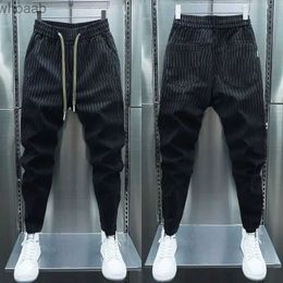 Men's Pants Black Stripe Jogger Sweatpants Men Outdoor Casual Skinny Harem Pants Streetwear High Quality Designer Trousers YQ231204