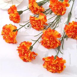 Decorative Flowers 1Pc Silk Carnationr Artificial Flower Plant For Home Decor Wedding Decoration Indoor