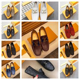 40 Model Designer Loafers for Mens Slip on Shoes Casual Genuine Leather Cow Luxury Flat Coffee Footwear Fashion