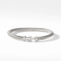 DY bracelet designer cable bracelets fashion jewelryDY series buckle head design niche trend versatile new sterling silver mm