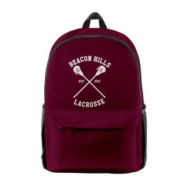 Backpack 3D Teen Wolf 24 STILINSKI Oxford School Tracksuit Men Women High Teenager Girl Child Bag Travel299r