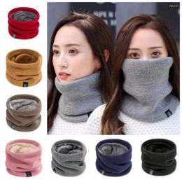 Bandanas Solid Color Neck Warmer Winter Windproof Scarf Soft Cold-proof Cashmere Ring Fashion Thick