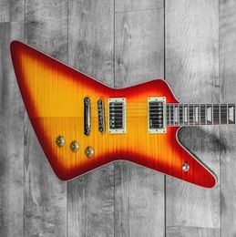 Hamer Cherry Sunburst Flamed maple top Electric Guitar Mahogany Body & Neck Grover Tuners Chrome Hardware