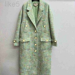 Women's Wool & Blends Designer Brand south Oil Coat 2023 Winter New Small Fragrant Wind Mid Length Fashion QLD5