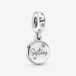 New Arrival 100% 925 Sterling Silver Forever Sisters Dangle Charm Fit Original European Charm Bracelet Fashion Jewellery Accessories168s