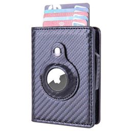 Real Leather Rfid Blocking Card Holder Men Wallets Money Bag 2022 Small Slim Mini For BIRTAG Air tag J220809296K