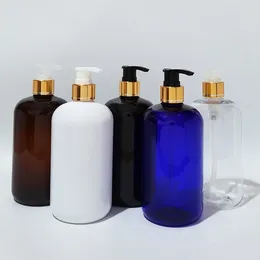 Storage Bottles 10pcs 500ml Empty Gold Silver Pump Plastic With Dispenser Washing Container Liquid Soap Shower Gel Cosmetics Packaging