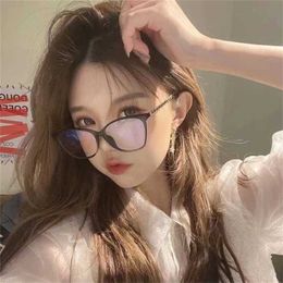 Sunglasses New High Quality Xiangjia's new Tiktok online celebrity with the same of personalized literature and art nude ins eye glass frame women 3408-Q-A