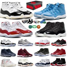 With Box 11 Basketball Shoes men women 11S Cherry Cool Cement Grey Concord Bred UNC Gamma Blue Midnight Navy Velvet Space Jam 25th Anniversary Trainers Sports Sneaker