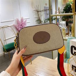 This year's popular bag women new fashion wide shoulder strap messenger head single small square Purse Outlet2431