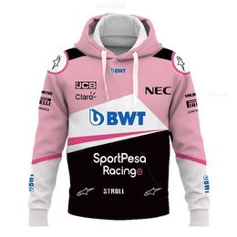 Mens Hoodies Sweatshirts Match Point F1 BWT Racing Fan Hoodie Pink Comfortable Jersey Team Line Men_s Sweatshirt Clothing 202