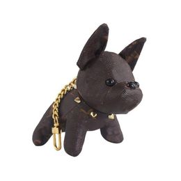 High quality leather key ring method dog-fighting doll keyrings classic brand handbag Key chain2362