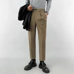 Men's Pants Autumn Winter Casual Korean Fashion Drape Straight Business Trousers Harajuku Suit Male Brand
