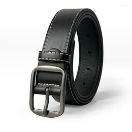 Belts Drop Minimalist Punk Pin Buckle Leather Belt Waistband For Dress Jeans Ceinture Black Femme Women Men