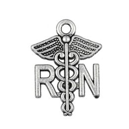 Caduceus RN Charm Registered Nurse Pendant Medical Bracelet Findings 20pcs217e