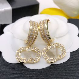 2023 Fashion style Exclusive drop Earring smooth in 18K Gold plated words shape for Women channel wedding Jewellery gift ccity sx2f