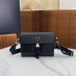 2023 New messenger bag high-end custom quality crossbody bag cross-grain plus nylon material to make simple atmospheric unisex shoulder strap removable 2VD044