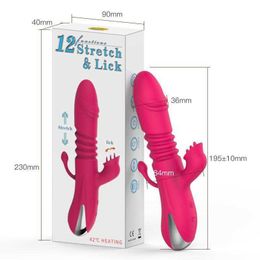 0YWT Silicone Charging and Heating Expansion Rod for Women's Masturbation, Tongue Licking and Vibration Rod, Adult Sexual Products 231204