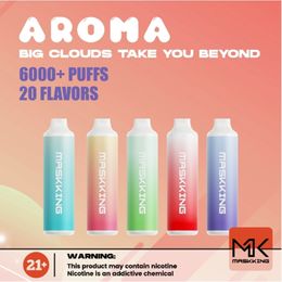 Original Maskking Aroma 6000puffs Disposable E cigarettes Vape Pen starter kit 15ml Pod 600mah Battery china Authentic wholesale vapers desechables puff 6K