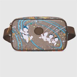 New Waist Bags men W24xH14xD5cm real Leather pvc Fanny Pack printed luxurys designers waistbag women Waistpacks mens chest belt ba233a