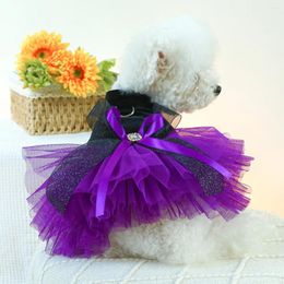 Dog Apparel Clothes Accessories Little Witch Tulle Dress For Small/Medium Chihuahua Spring/Autumn Puppy Cat Pet Cute Costume Skirt