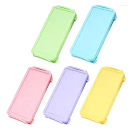 Candy Color Plastic Pencil Box Large Capacity Pen Case Sketch Pencils Organiser Coloring Storage Container