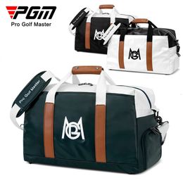 Golf Bags PGM Men Women Golf Clothing Bag PU Lightweight Waterproof Travel Carrying Bag Independent Shoe Bag YWB043 231204