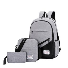 SHUJIN New 3 Pc set Anti Theft Backpack Men Women Casual Backpack Travel Laptop School Bags Sac A Dos Homme Zaino209Q