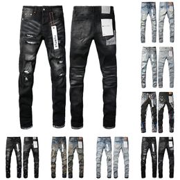Designer-Lila-Jeans, Denim-Hose, Herrenjeans, Designer-Jeans, Herren-Schwarze Hose, High-End-Qualität, gerade, Retro-Ripped-Biker-Jeans, Slim-Fit-Motorradbekleidung