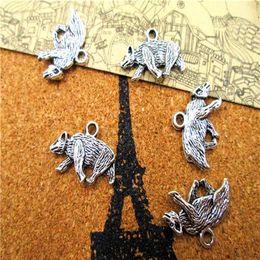 60pcs Hufflepuff Emblem charm badger charm in silver tone 21x15mm262g